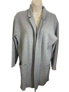 PLST Women's Gray Long Cardigan with Pockets Size Medium? READ DESCRIPTION